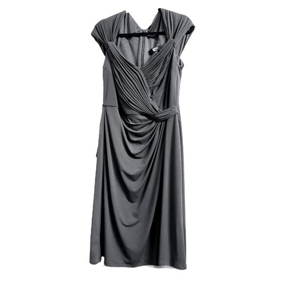 Tadashi Shoji Heart Neckline Cocktail Chocolate Brown Dress Size L - Picture 1 of 13